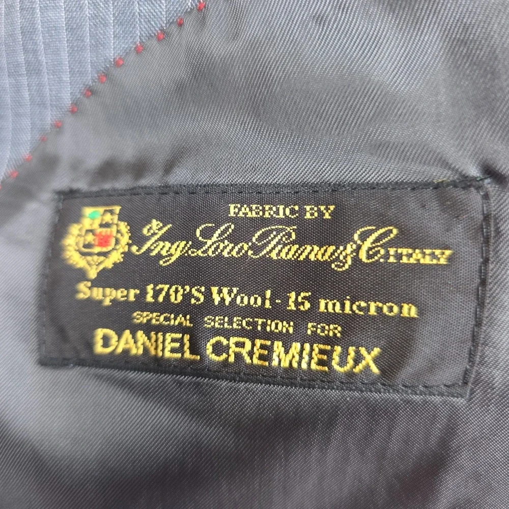 Daniel Cremieux 2-Piece Suit Mens 46R 41W Loro Piana Super 170s USA Made NWT